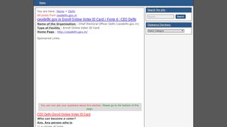 
                            1. ceodelhi.gov.in Enroll Online Voter ID Card / Form 6 : CEO ...