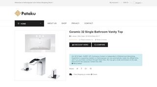 
                            5. Ceramic 32 Single Bathroom Vanity Top - thehungryear.com