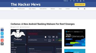 
                            5. Cerberus: A New Android 'Banking Malware For …