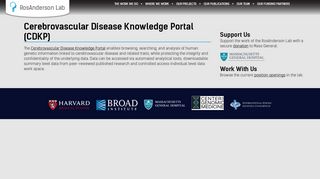 
                            4. Cerebrovascular Disease Knowledge Portal (CDKP ...