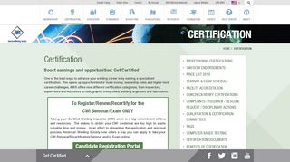 
                            9. Certification : American Welding Society - aws.org