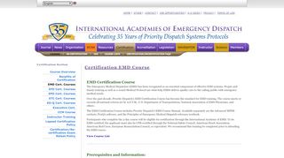 
                            8. Certification EMD ... - International Academies of Emergency Dispatch