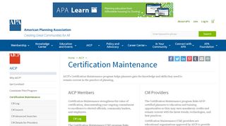 
                            9. Certification Maintenance - American Planning Association