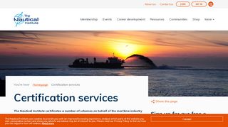 
                            5. Certification services - The Nautical Institute