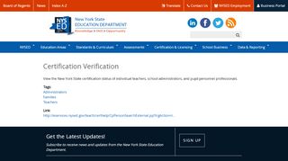 
                            7. Certification Verification | New York State Education …