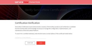 
                            4. Certification Verification Portal - ServiceNow Partner Portal