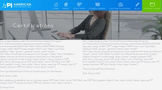 
                            4. Certifications - American Posture Institute