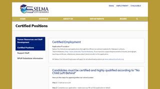 
                            6. Certified Positions - Selma City Schools