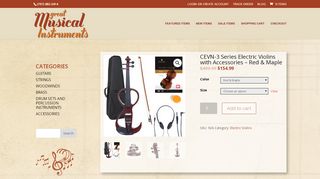 
                            6. CEVN-3 Series Electric Violins with Accessories – Red & Maple ...