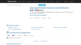 
                            5. Cga appointmate resource portal Results For Websites Listing