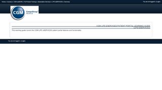 
                            9. CGM LIFE eSERVICES Patient Portal Learning Guide