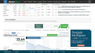 
                            9. CGMFX | CGM Focus Fund Overview | MarketWatch