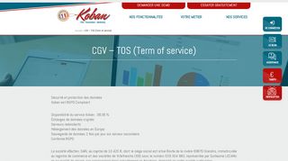 
                            1. CGV - TOS (Term of service) | Koban : CRM | Facturation ...