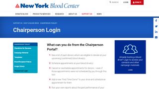 
                            9. Chairperson Login | New York Blood Center