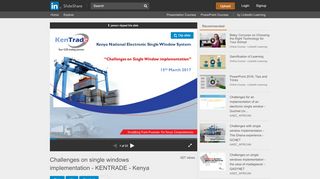 
                            9. Challenges on single windows implementation - KENTRADE - Kenya