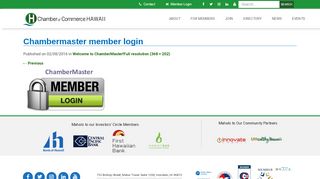 
                            5. Chambermaster member login - Chamber of Commerce Hawaii