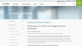 
                            1. Champion Partner Program - Juniper Networks