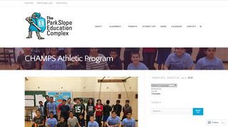 
                            8. CHAMPS Athletic Program - THE PARK SLOPE EDUCATION COMPLEX