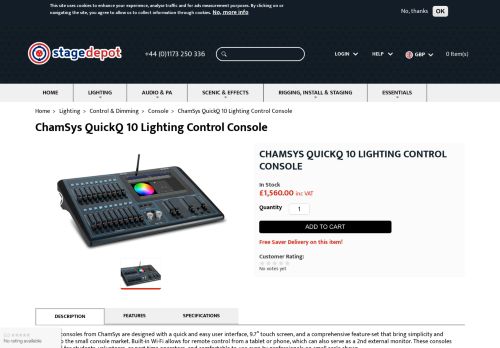 
                            8. ChamSys QuickQ 10 Lighting Control Console | …