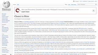 
                            4. Chance to Shine - Wikipedia