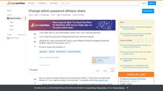 
                            9. Change admin password alfresco share - Stack Overflow