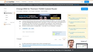 
                            7. Change DNS for Thomson TG585 Cytanet Router  …