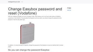 
                            6. Change Easybox password and reset (Vodafone)