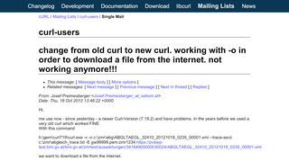 
                            9. change from old curl to new curl. working with -o in order to ... - Curl