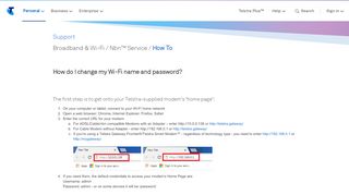 
                            4. Change my Wi-Fi name and password? - Support - Telstra