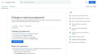 
                            11. Change or reset your password - Computer - Google Account Help