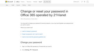 
                            9. Change or reset your password in Office 365 operated by ...