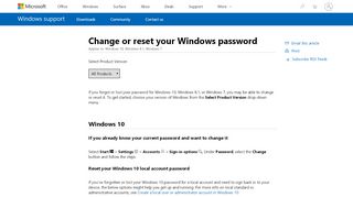 
                            2. Change or reset your Windows password - Windows Help