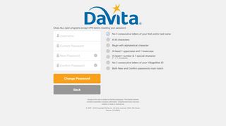 
                            6. Change Password - DaVita Village Login Service