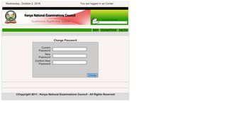 
                            2. Change Pswd - KNEC portal