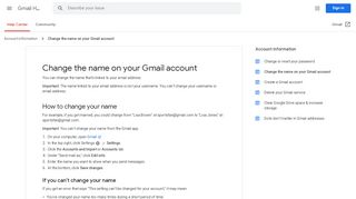 
                            2. Change the name on your Gmail account - Google Help