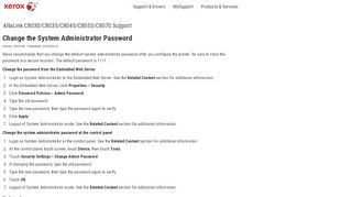 
                            6. Change the System Administrator Password - support.xerox.com
