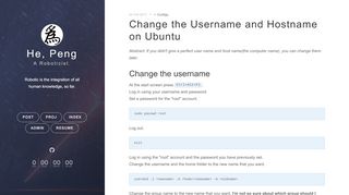 
                            2. Change the Username and Hostname on Ubuntu - He, Peng