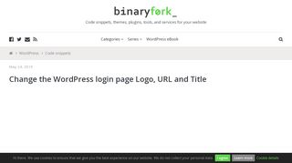 
                            10. Change the WordPress login page Logo, URL and Title