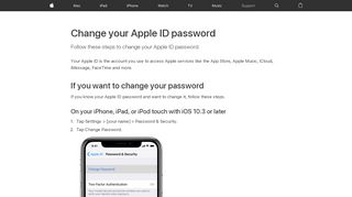 
                            6. Change your Apple ID password - Apple Support