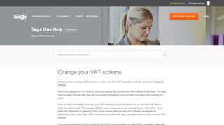 
                            8. Change your VAT scheme - Sage One