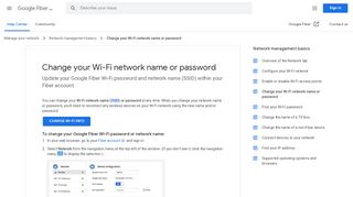 
                            10. Change your Wi-Fi network name or password - Google Fiber Help
