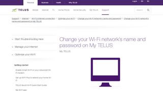 
                            4. Change your Wi-Fi network's name and password on My TELUS