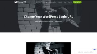 
                            10. Change Your WordPress Login URL - ManageWP