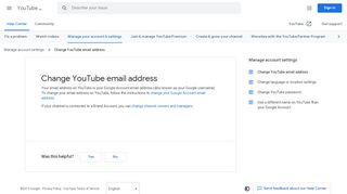
                            7. Change YouTube email address - YouTube Help