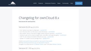 
                            7. Changelog for ownCloud 8.x – ownCloud