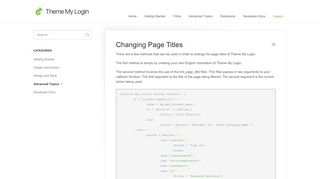 
                            4. Changing Page Titles - Theme My Login Documentation