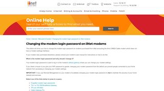 
                            7. Changing the modem login password on iiNet …