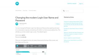 
                            5. Changing the modem Login User Name and Password