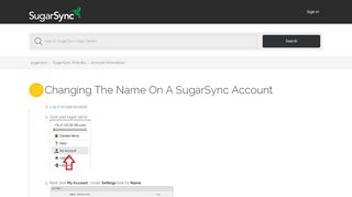 
                            4. Changing the name on a SugarSync account – sugarsync