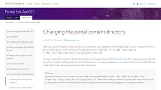 
                            6. Changing the portal content directory—Portal for ArcGIS (10.7 and ...